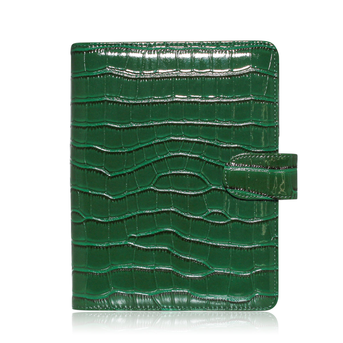 Croc Leather A5 Planner Cover - Green