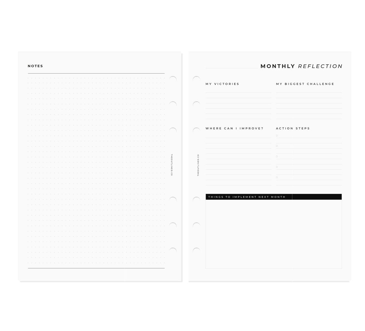 Monthly Reflection Inserts Both Pages