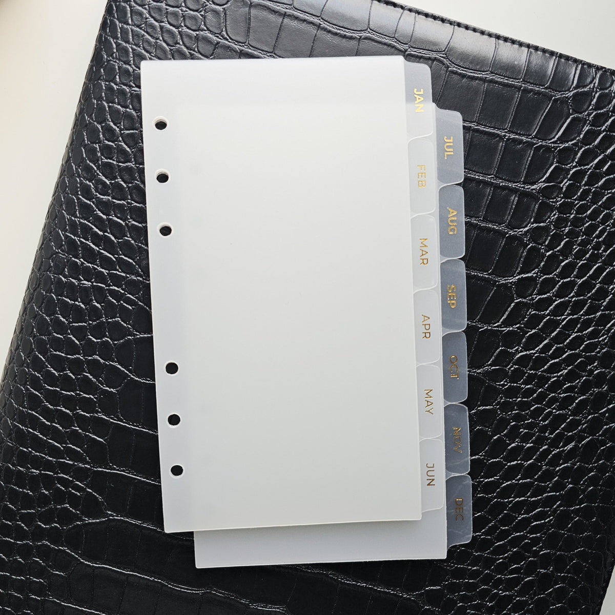 Monthly Side Tab Dividers - Gold Foil
